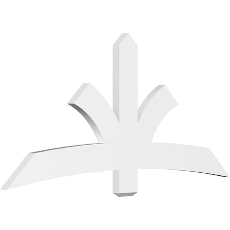 Ekena Millwork Davenport Architectural Grade PVC Gable Bracket, 72"W x 33"H x 2"D x 6"F, 11/12 Pitch GBP072X33X0206DAV00